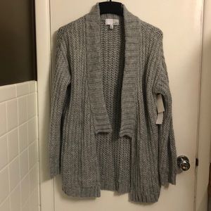 Gray knit sweater